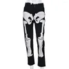 Jeans pour femmes Low Rise Streetwear Femmes Cyber Y2K Goth Cargo Pantal