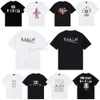 Sommarmodedesigner T Shirts Womens Letter Print Round Neck Short Sleeve Black and White Mens 100% Cotton Casual Loose T-shirt