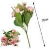 Decoratieve bloemen Kunstmatige nep Rose Silk Daisy Bouquet Home Decor Plastic Planten Bruiloft Decoratietafel Centerpieces