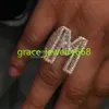 Gioielli designer personalizzati personalizzati hiphop di lusso personalizzato completamente ghiacciato vvs baguette moissanite diamond Men anelli