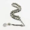 자연 곡물 석재 Tasbih 무슬림 선물 남자 misbaha기도 구슬 33beads 아이드 라마단 선물 아랍어 패션 팔찌 240402