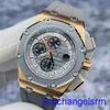 AP Mechanical Wrist Watch Royal Oak Offshore 26568OM Schumacher Limited Edition Ceramic Alloy Ring 18K Rose Gold Automatic Mechanical Watch Mens