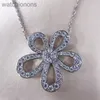 Роскошное ожерелье для бренда в роскошном классе S925 Silver High Diamond Collece с грандиозным кружевным микроавтором высокого качества ювелирного подарка