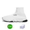 Original Sock Shoes Casual Sneaker Men Women Speed ​​Trainer Beige Triple Black Graffiti White Blue Red Clear Sole Volt Lace-Up Beige Booties Designer Running Sneakers