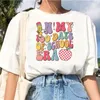 Frauen T -Shirts 100 Tage Schulhemd Frauen grafische weibliche Designerkleidung