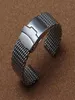 20 mm 22 mm 24 mm neue hochwertige polierte Haifisch -Mesh -Watchbänder Solid Links Straps Armbänder elegante Edelstahl -Promotion 267p2295662