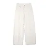 Men's Jeans 2024Spring And Summer American Maillard Retro Classic Basic Straight Loose White Casual Long Pants