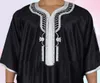 Этническая одежда Мусульманский мужчина кафтан марокканский мужчина Jalabiya Dubai Jubba Thobe Cotton Long Рубашка Случайная молодежь черная халата арабская одежда PS Size5241763