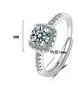 100% anneaux 1CT 2CT 3CT Brilliant Diamond Halo Engagement pour les femmes promesses Gift Sterling Silver Jewelry 240417