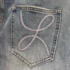 Designer jeans voor heren 2023ss herfst/winter loe yi heren mode gewassen kleur elastische rechte buis denim high -end broek