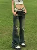 Женские джинсы Harajuku Grunge Vintage с высокой талией грузовые штаны Y2K Эстетика инди -женщины Корейскую уличную одежду ретро штаны 2024