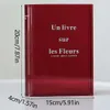 Vasos hidropônicos Livro vaso de forma de flor acrílica para disposição seca Decoração de potência Decoração da sala de casa 240127