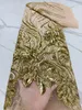 Luxury African Swiss Voile Lace Fabric High Quality Mesh French Sequins Tulle Sewing Net Fabric for Party Prom Dress LY082 240407