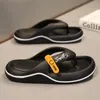 Slippers Plataforma de verano para hombres cómodos sandalias de chanclas zapatos casuales moda suave plano negro al aire libre