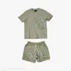 Tracki męskie Syna World T Shirt Krótki zestaw - szara / różowa najwyższej jakości rozmiary UE XS -XXL Sylaworld T Shirt 52
