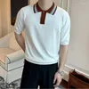 Polos masculin 2024 Polo en tricot de printemps Summer T-shirt à manches longues T-shirt T-shirt Casual Social Party Tee Tops Vêtements pour hommes