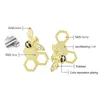 Orecchini per borchie Momento divertimento loto 18k oro insolito a nido d'ape e ape asimmetrici per donne reali 925 gioielli in argento sterling