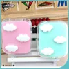 حالات النظارات الشمسية Lymouko Sale Hot Sale Clouds Multi-Colors Plastic with Mirror Liting Lens Case for Travel Contion Lenses Box Y240416