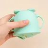 7 couleurs un bébé silicone tasse d'alimentation en silicone tasse d'alimentation boîte de rangement alimentaire portable Children Snacks Conteneur avec couvercle 728 cm 240412