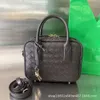 Autumn b Home Woven Double Zipper Open Closed Camera Bag Fashionable Simple Single Shoulder Oblique Straddle Handbag