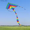 YongJian kite Delta Rainbow Kite coloring Easy to Fly Huge Kites for Kids and Adults with 328 ft Kite StringFlying Rainbow Y240416