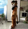 2024 Yeni Yetişkin Kahverengi Fox Kurt Maskot Kostüm Eğlenceli Kıyafet Takım Doğum Günü Partisi Cadılar Bayramı Açık Kıyafet Takım