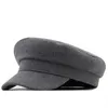 Beret Classic czarny wysokiej jakości kapelusz wojskowy dla kobiet wiosna jesienna zima czapki czapka zimowa panie czarny kapelusz wełniany beret cap d24417