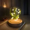 Flowers The Dried Of LED Lily Valley Handmade Glow Night Light DIY Material For Home Bedside Desktop Decor Valentine Birthday Gift 230613