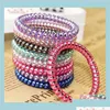 Hair Rubber Bands Hair Rubber Bands Ring Telephone Wire Cord Punk Coil Elastic Band Ties Rope Girls Headwear Accessories Scrunchies W6 Dhnka