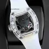 Erkekler Black Man Watch Superclone Aktif Tourbillon Holwatch Tasarımcısı RM52 RM052-01 Pırlanta Kafatası İçi oyuk Otomatik Mekanika