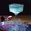 Weingläser 2pcs Martini Glass Gravaved Stripes Champagner Cocktail Cup Home Bar Goblet Party Hochzeit Getränke Dessert Tassen