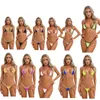 Swimwear féminin Femmes Sexy Micro Bikini Sets 2pcs Bra auto-nace