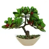 Dekorative Blumen 1 Stcs Gartenanordnung Ornamente Plastikpflanzen Bonsai kleiner Baum Topf gefälschte pflanzliche Blumenblumenzimmertisch Tisch