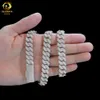 Nueva llegada pasada Tester de diamantes 3ROWS S925 Silver VVS MOISSANITE Cadena Cubana Hip Hop Jewelry