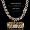 Origineel 925 zilveren sieraden Hip Hop Iced Out Sieraden VVS Moissanite Diamond Men Miami Cuban Link Chain 14mm ketting