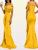 Yellow Dress Long For Women Off Shoulder Sexy Mermaid Beads Skinny Prom Floor Length Evening Dinner Wedding Party Maxi Dresses 2103405960