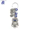 Chaços de chaves de liga de liga lucky olho tlandel keychain azul turco más olho de miçanga de barra de barra de bolsa de carros de carros de carros llavero porte cl y240417