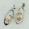 Kolczyki Dangle Shunxunze Biżuteria Bożego Narodzenia dla kobiet różowy niebieski perydot morganit Cubic Zirconia Rhodium Slated R879 R881 R883 R885