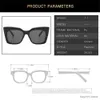 Солнцезащитные очки новые солнцезащитные очки для кошачьих глаз женщины женская личность Большая рама UV400 Солнцезащитные очки Trend Trend Retro Eyeglass Designer 2024