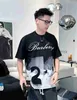 Mode Luxe Buurberlyes Kleding voor vrouwelijke mannen Nieuwe Swan Letter Gedrukte patchwork ronde nek Casual korte mouwen T -shirts met origineel 1to1 merklogo