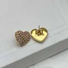 Designer Celine Jewelry Celins Celi Home Saijia New Love Boucles d'oreilles en diamant Full French Small and Popular High End Peach Heart Silver Needle Live Broadcast