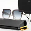 Sunglasses Luxury Designer For Women Glasses Metal Womens Same Style UV Protection With Box