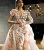 Abiti per feste di lusso Abete Arabico Abito Cristalli in perline sirena abiti da ballo lunghi Dubai Celebrity 2024 Event Event Event Event Event
