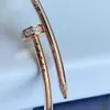 Top quality design men and women for bracelet online sale Gold Card Home Nail Bracelet 925 Sterling Silver 18k True Diamond Light Luxurywith original bracelet