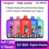 Puff 12000 Digital Box 12000 Puff Orsosable Vapes 25ml Предварительно заполненные Pod Vaper Digital Display E Сигареты 10K Puff 10k 16 Flavors Vape Pen vs Bc5000 BC10000 Bang Box 15K