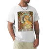 Polos Men's Vintage Gypsy Astrology Affiche |Alphonse Mucha T-shirt plus tailles vêtements de séchage rapide Coton