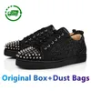 avec box Designer Dress Chaussures Landes en cuir de luxe hommes Bottoms Red Bottoms Logs de chaussures pour hommes RIVET