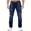 HBWA Men's Jeans Spring and Automne Washed Europe The United States Men Leisure Stretch Color Couleur de Fashion High Quality Wear D240417