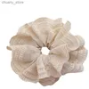 Hair Rubber Bands Very large korean hair accessories bands elastic scrunchie for women girl rubber ties big fascinators elegant Headdress new 2024 Y240417