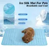 Hundkylningsmatta Summer Pad Pet Bed for Dogs Cat Filt Soffa Breattable Washable Supplies Accessories 240426